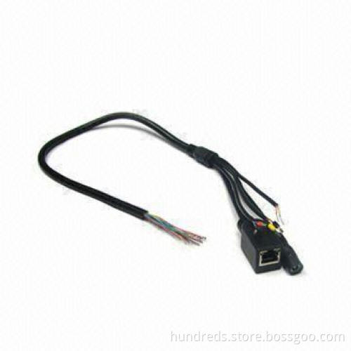BNC/DC Cable for Camera, with RJ45 Connector, Available in Various Lengths and Colors
